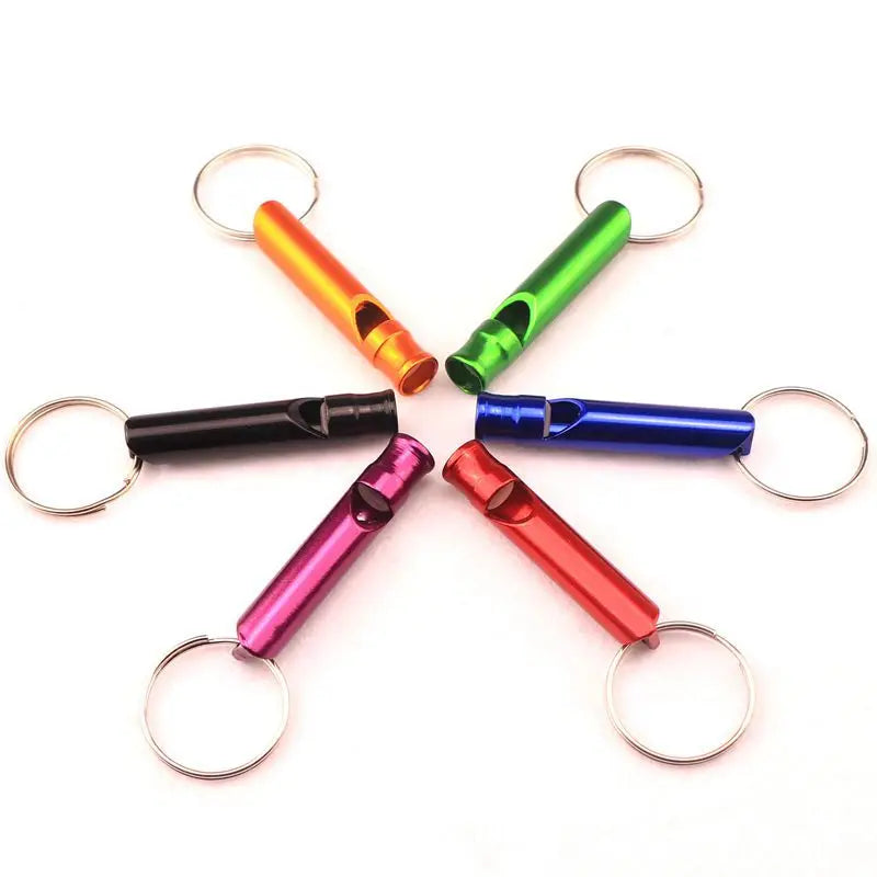 Emergency Aluminium Alloy Whistle Outdoor Survival Whistle for Camping Hiking and Outdoor