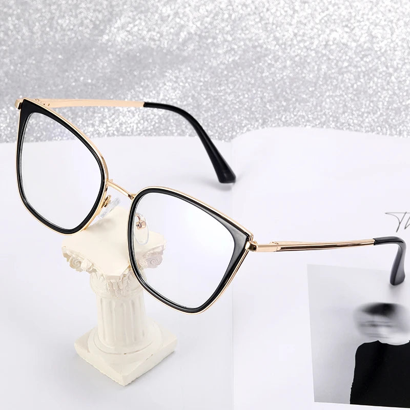 Women Men's Fashion Optical Frames Retro Blue Light Blocking Glasses Plain Eyeglasses