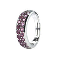 Gorgeous Rhodium Plated Silver 925 Jewelry Natural Pyrope Ring for Women Anniversary Gift