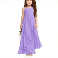 2024 Elegant A-Line Princess Chiffon Evening Dress for Girls for Summer Children's Parties and Natural Piano Performances