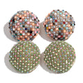 Luxury 2025 Personalized Geometric Party Jewelry Colorful Resin Rhinestone Earrings Round Shiny Acrylic Stud Earrings