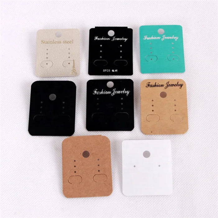 4*5cm Pvc Paper Custom Stud Dangle Earring Cards with logo