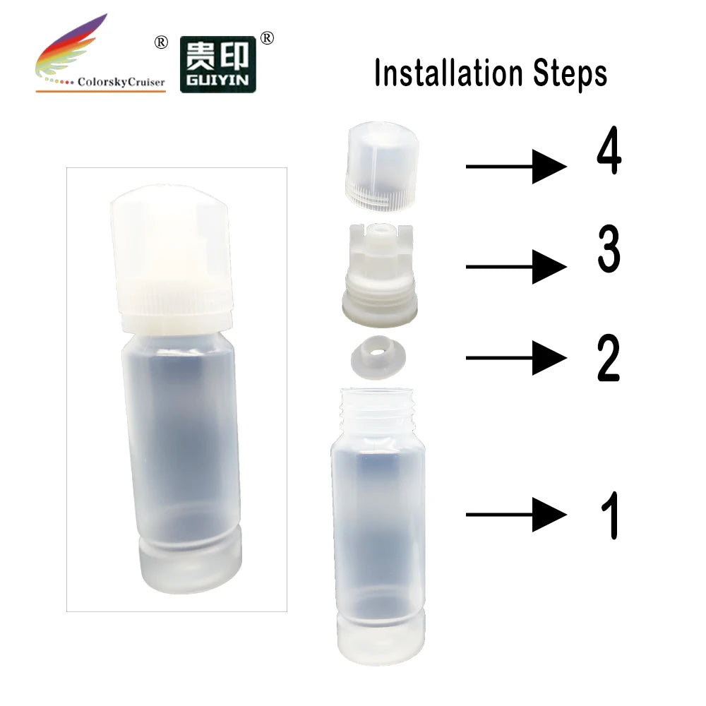 CS-BE70 Empty Bottle for Epson Ecotank 554 544 534 504 T554 T544 T534 T504 L5190 L3150 L3110 L14150 L6171 L6161 L4160 L4150