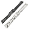 Samurai Silver Stainless Steel Strap MOD 22mm Curved Solid End Links Brushed Bracelet Watches Parts Tool for SKX Watch Case