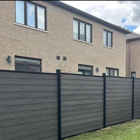 Easy Installation Free Maintenance Aluminum Alloy Frame WPC Decorative Garden Fence Renewable Low Requirements 3D Modeling 50m