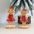 Children's Holiday Gifts Resin Crafts Tabletop Christmas Cartoon Gingerbread Man Ornament
