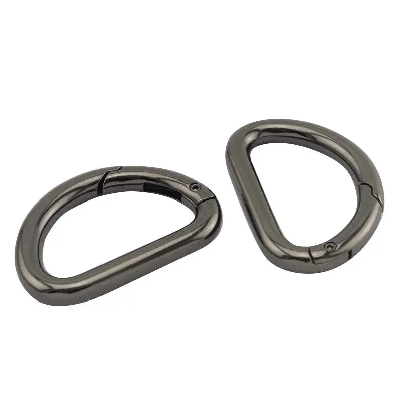 Nolvo World 35*20 mm 4 Color Spring Opened d Ring Belt Buckle Hardware Metal D-ring for Bags