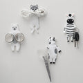 Cute Cow Animal Silicone Hook Self-Adhesive Wall Sticker Holder With Sticky Glue Plug Student Dormitory Decoration Clothes Coats