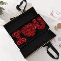 New Goddess Day Angel Rose Jewelry Set with Perfume Lipstick Gift Box Creative Double Door Drawer Foil Material Packaging Boxes