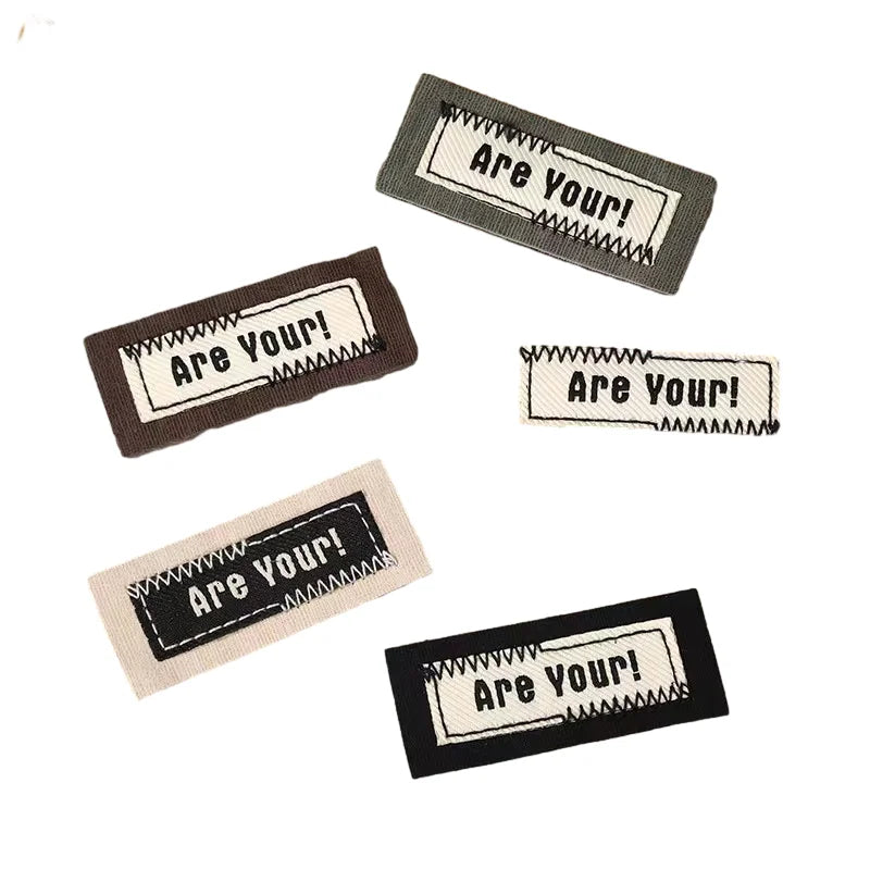 Wholesales Neck Printing Garment Woven Label Custom Garment Cotton Labels Washable Polyester