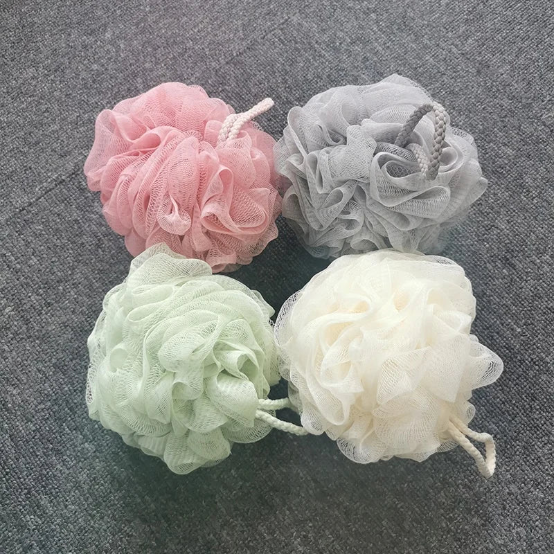 Factory Wholesale Bath Sponge Shower Sponge (60g/pcs) Mesh Shower Ball Mesh Bath and Shower Loofah Sponge