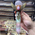 New Arrivals Magical Hand Carved Magic Point Crafts Crystal Magic Ball Wand for Sale