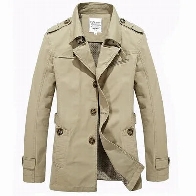 Knit Cotton Jacket Men's Wash Lapel Thin Long Sleeve Loose Casual Men's Jacket