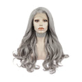 Celebrity  Grey Color 0906 Wave  Pre-Plucked Natural Hairline 24inch  Futura  Swiss Lace heat resistant synthetic hair wigs
