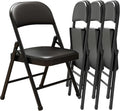 Modern Portable Foldable Steel Frame Chair with Padded Backrest Durable & Comfortable for Park and Outdoor Use Easy Carrying
