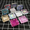 Romantic Eyelash Extension Flip Gift Packaging Window Box Luxury Glitter Fashion Eyelash Packaging Paper Box With Insert