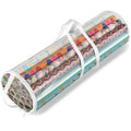 Premium Transparent Christmas Ornament Gift Wrapping Storage Organizer Wrap Paper Holder with Durable Handles