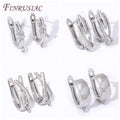 18K Gold Plated Brass Earring Hook Clasps Zircon Fastener Earwires for DIY Women's Jewelry Making High Quality Components