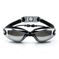 Custom Professional Large Frame Swimming Goggles Anti-fog Eye Protection Adult Silicone Earplugs Swimming Glasses