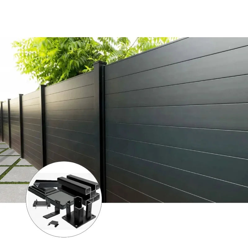 Exterior Garden Custom Partition Powder Coating 6000 Series Aluminum Slat Fence Profile with Welding Cutting Bending Services