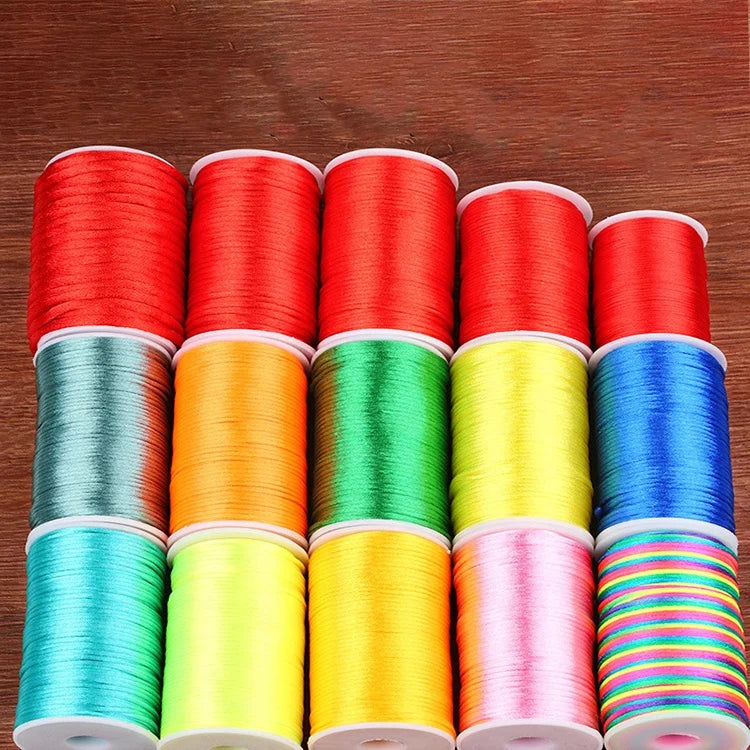 Hot Selling Multicolor Diy Necklace Bracelet Accessory Hand Woven Braid Jewelry Rope Chinese Knotting Cord