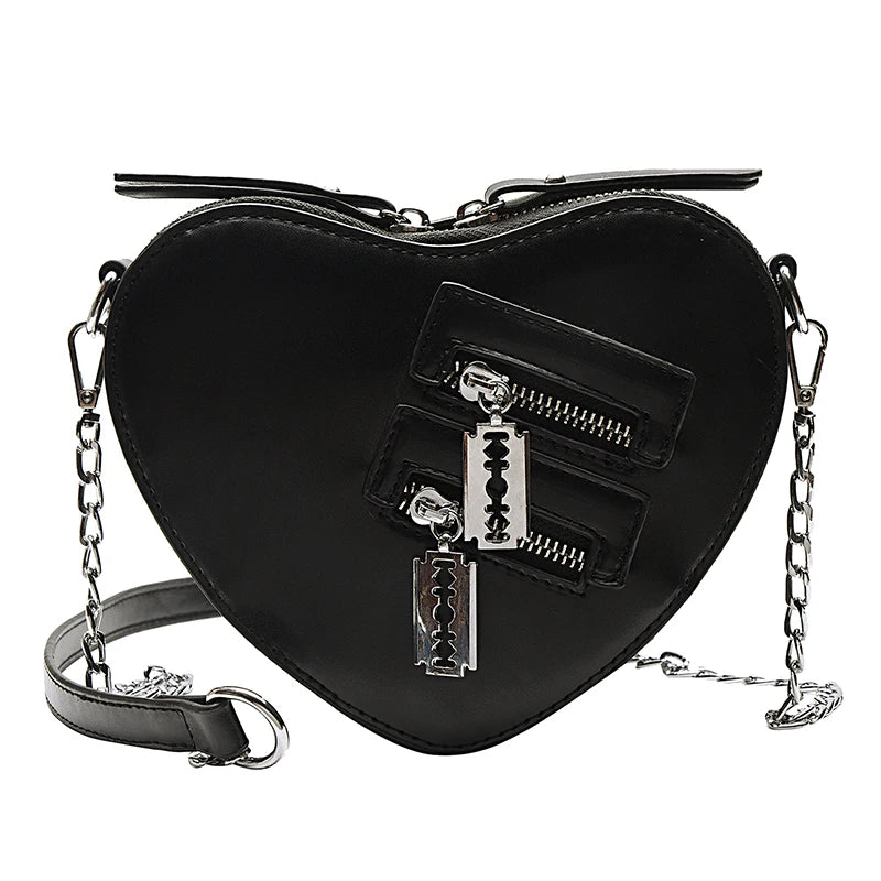 Wholesale Fashion Mini Women Handbags PU Leather Heart Shape Ladies Crossbody Shoulder Bags