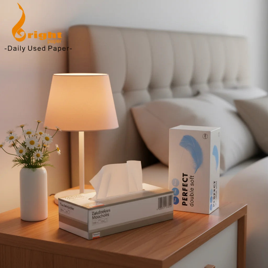 MAAZA 3Ply Ultra Soft Facial Tissues Silk Screen Printed Guangdong Made Special Boxed for Gas Stations Restaurants Dessert Shops