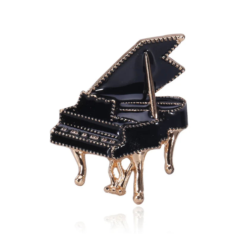 Hot Sale Fashionable Corsage Clothing Accessories Enamel Piano Brooches for Children Alloy Main Material Wedding Gift Party