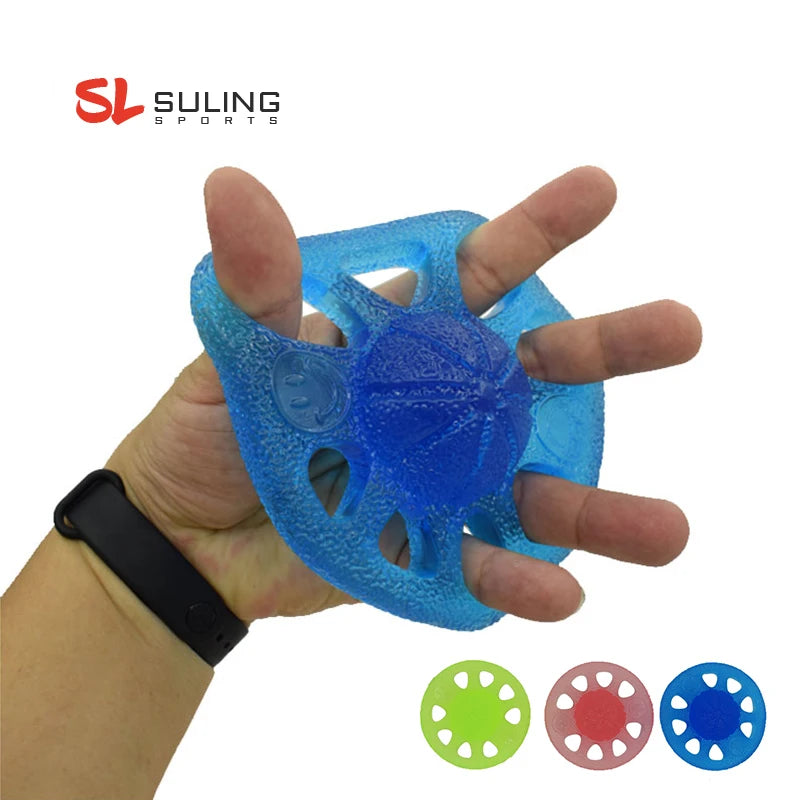 8 Holes TPR Round Finger Power Muscle Sports Squeeze Stress Relief Hand Grip Ball