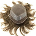 HQ Hair Pieces Human Hair Lace Front HD Men Toupee Indian Bleached Lace 6 Inches ST 32mm Different Options