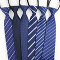 Good Price Popular Blue Business School Ready to Ship Red Men Zip Neckties Black Polyester Zipper Ties