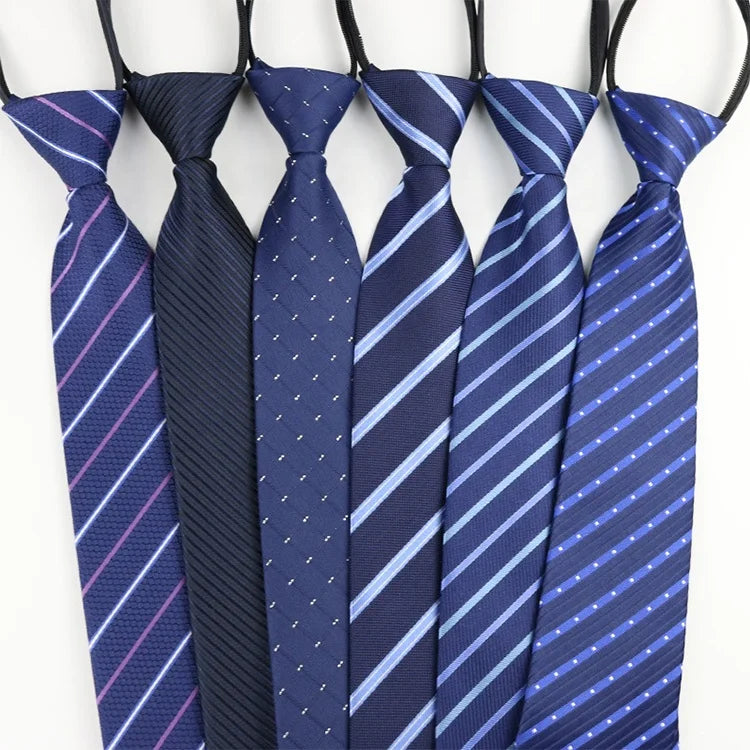 Good Price Popular Blue Business School Ready to Ship Red Men Zip Neckties Black Polyester Zipper Ties