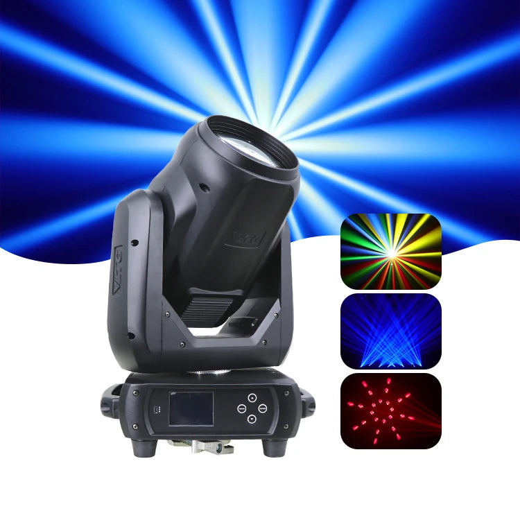 250W Beam Spot Moving Head Stage Lighting System Professional Lighting Equipment for DJ Disco Party Nightclub Concerts
