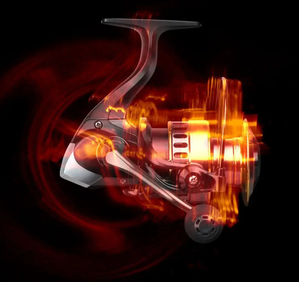 HE2000 All-metal Spinning Reel Fishing Reels Model EVA Handle Metal Max Drag 50kgs Ring Mini Surf Fish Ocean
