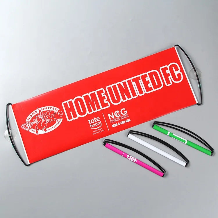 Football Fans Cheering Scrolling Banner Retractable Handheld Scroll Banner