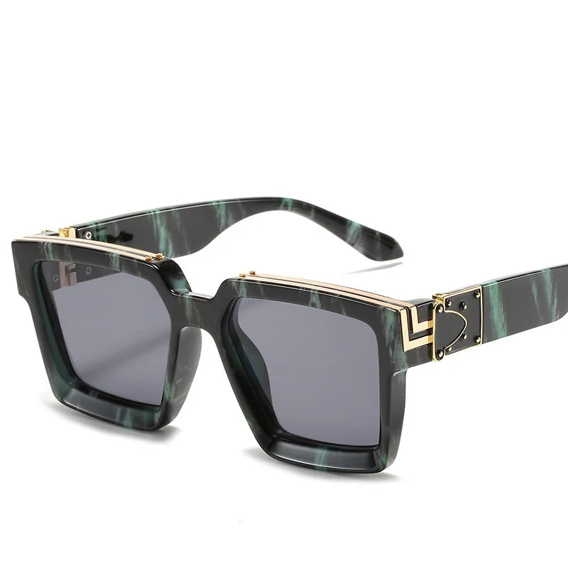 Famous Brand Newest Square Hot Fashion Designer Millionaire Sunglasses Mens Sol 2023 Luxury Women UV400 Protection Full Rim