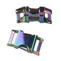 25mm Metal Rainbow Curved Side Release Buckle Handbag Garment Dog Collar Belt Buckle