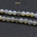 DIY New Natural grey agate jewelry beads 6mm Aquamarine gemstone Sphere Ball pendant for sale
