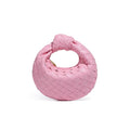 Custom Luxury Woven Braided Mini Handbag Fashion Handmade Vegan PU Leather Purse with Knot 2025 Summer Handwoven Half Moon Bag