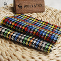 Garments Pants Uniforms Skirts Free Sample Available Yarn Dyed Colorful TR Houndstooth Pattern Fabric for Boys Girls