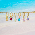 New Arrival Geometric Zircon Earrings Colorful Tear Drop Earrings Crystal Huggie Hoop Water Drop Earrings for Women Girls
