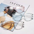 2021 Newest Arrival Transparent Colorful Classic Frame Glasses Optical Eyewear for Women Girls