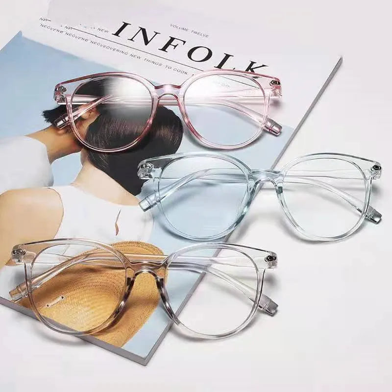 2021 Newest Arrival Transparent Colorful Classic Frame Glasses Optical Eyewear for Women Girls