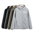 Custom Logo Outdoor Slim Windbreaker Polyester Softshell Jackets Sports Thermal Softshell Jackets Men's Fleece Jacket