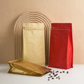 Factory Custom 250g Zipper Kraft Paper Packaging Bags for Coffee Beans Tea Pizza and Pet Food with Valve Custom Logo