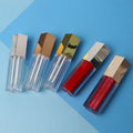 5ml Pentagonal Shape Plastic Empty Lip Gloss/Lipstick Tube Container with Screw Cap Brush Screen Printed Custom Logo