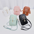 Ladies Single Shoulder Crossbody PU Leather Mobile Phone Bags