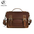 Andong Leather Shoulder Bag for Men Crossbody Bag Crazy Horse Leather Handbag Vintage Genuine Cow Leather Messenger Briefcase