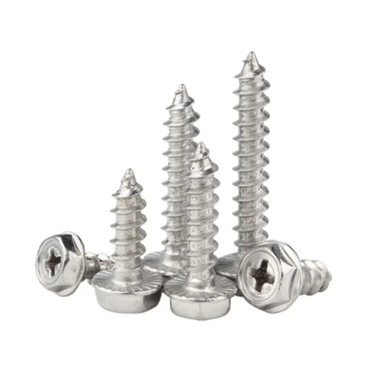 Hex Head Self Tapping Screw With Polychloroprene Washerhex Head Self Tapping Screw With Without Epdm Washer