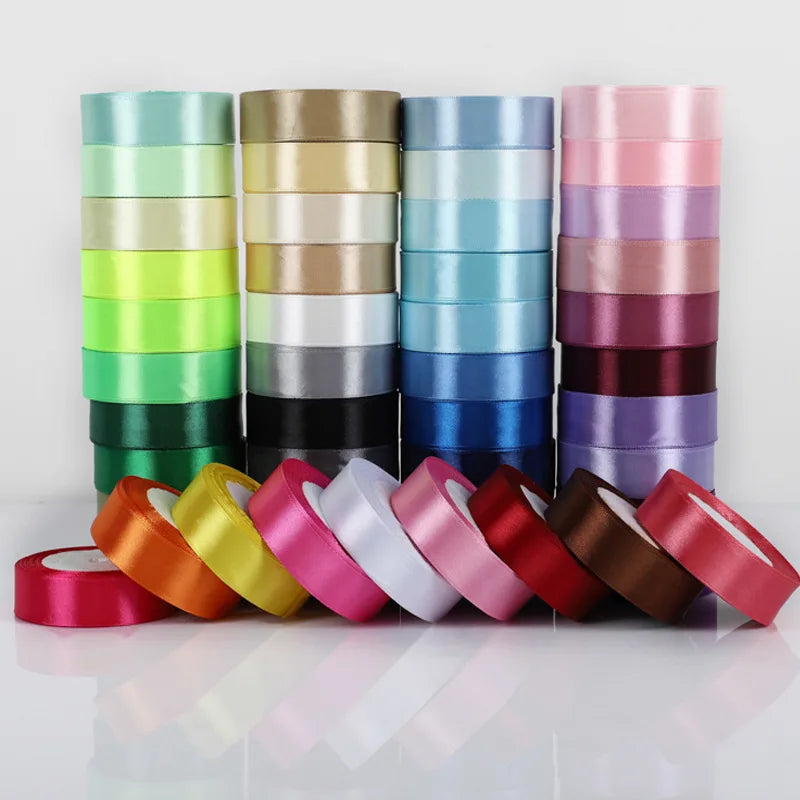 Satin Ribbon Rolls for Packaging Bouquet Flowers Personalized Ribbon